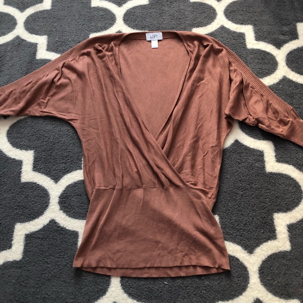 LOFT brown sweater size s